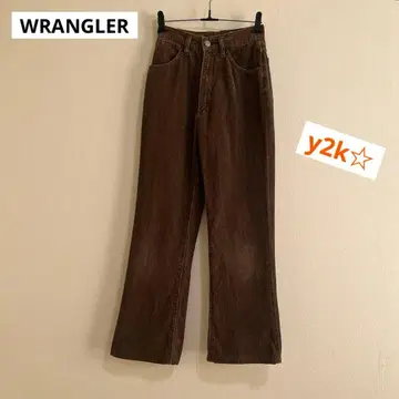 WRANGLER 랭글러 코듀로이 스트레이트 바지 브라운 브라운