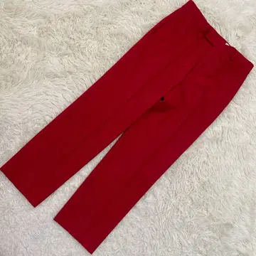 [고품질] UNITED ARROWS 컬러 팬츠 레드 40 턱 포함