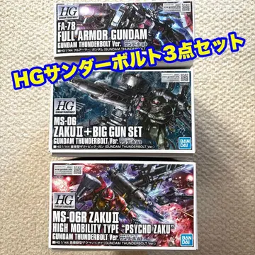 HG 빅 건 & 풀 아머 건담 & 사이코 자쿠 썬더볼트 새상품 3종 세트