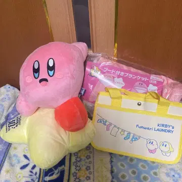 커비 30주년 기념 봉제 인형 담요 런드리 백