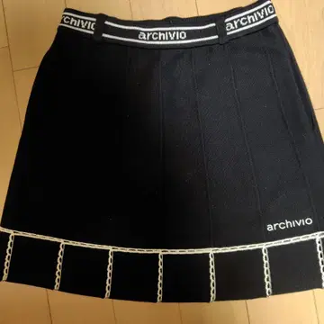 archivio 블랙 스커트 레이스 장식