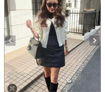 sheller 셰리에 펄 자켓 가디건 니트 상의 화이트