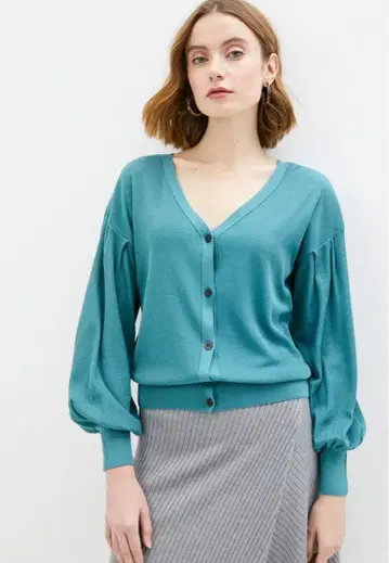 FALCONERI 터콰이즈 긴팔 가디건