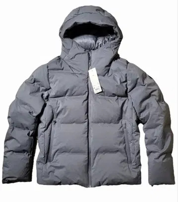 유니클로 UNIQLO 심리스 다운 후드티 그레이 M