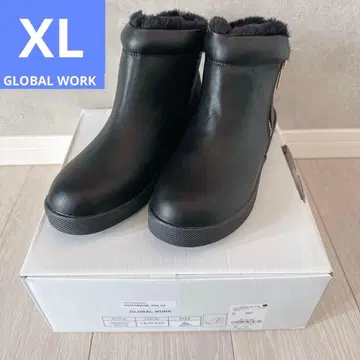 글로벌 워크 발수 보온 깔창 부츠 블랙 PU*블랙 퍼 XL
