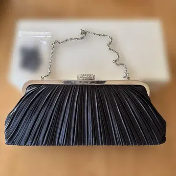 블랙 플리츠 파티 백