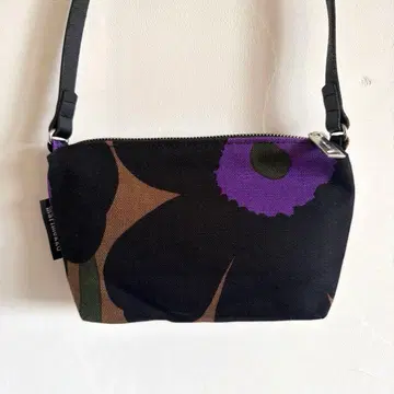 마리메꼬 우니코 숄더백 파우치 미니백 보라색 브라운