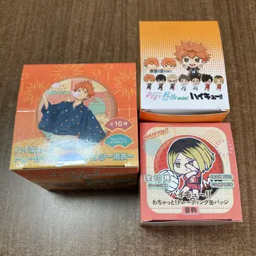 하이큐 아크인형mini 카라스노 캔뱃지 유카타 네코마 와챳토