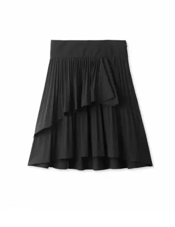 snidel 스나이델 플리츠 티어드 미니 스커트 0