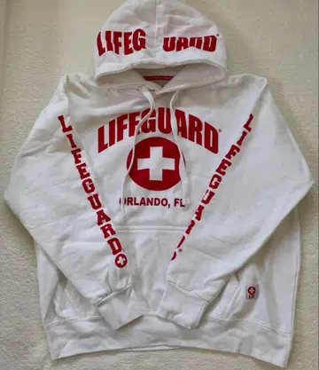 LIFEGUARD 로고 후드티 속기모 풀오버 L