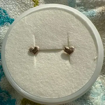 K10 하트형 다이아 귀걸이