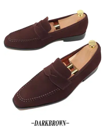 GLENFORD 이탈리아 핸드메이드 소가죽 로퍼 다크 브라운