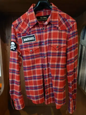 LOW HURTZ 체크 무늬 긴팔 셔츠