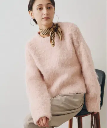 윔 가젯 믹스얀 크루넥 니트 풀오버