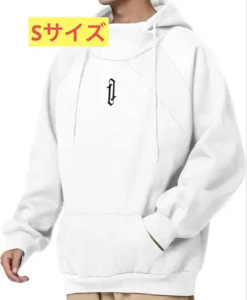 미사용 새상품 화이트 후드 부착 후드티 S 사이즈