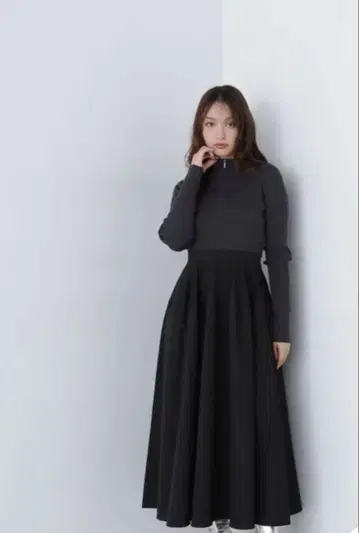 natural beauty basic 하프 지퍼 니트 도킹 원피스