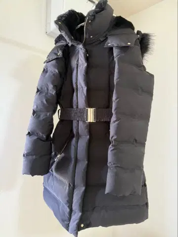 ZARA 퍼 후드 다운 자켓 블랙 새상품급