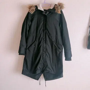 블랙 퍼 모즈 코트