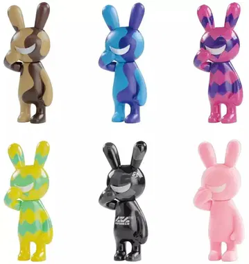 블랙 토끼 피규어 6체 세트