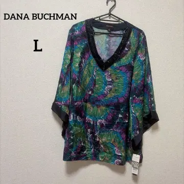 DANA BUCHMAN [ L ] V넥 비즈 장식 튜닉 택 포함