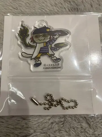 코나미 복권 pop'n music 일하는 고양이 MZD 아크릴 키링