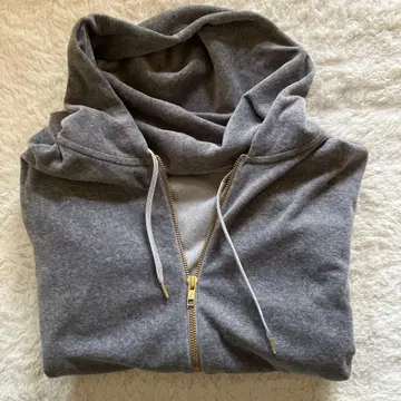 YORT 풀 집업 그레이 후드티