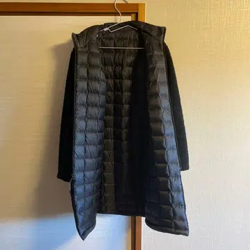 TAION 플리스 다운 코트 블랙