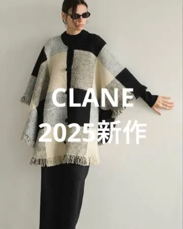 CLANE 클라네 WIDE CHECK PONCHO