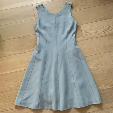 theory 슬리브리스 플레어 원피스 라이트 그레이