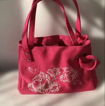 쿠라시키 캔버스 TAKEYARI 쿠라시키 캔버스백 꽃 토트백 핑크