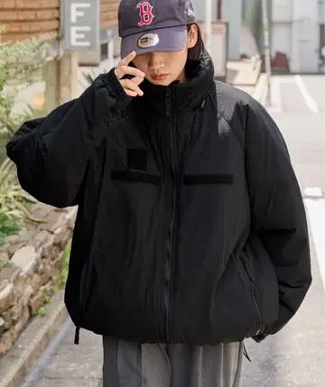 오버 사이즈 다운 자켓 블랙