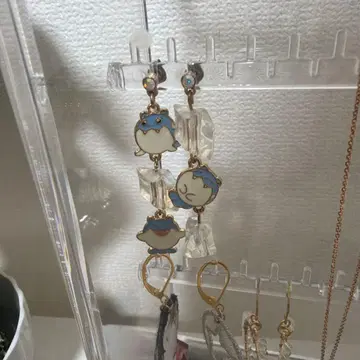 캐릭터 크리스탈풍 귀찌 타마자라시 귀걸이