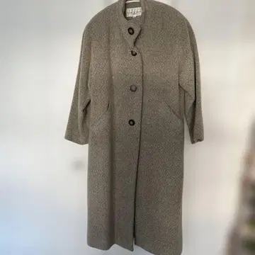 라마 울 혼방 롱 코트