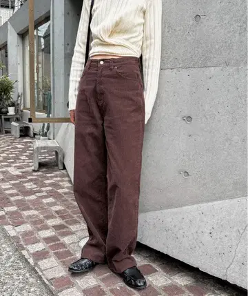 feepur 코듀로이 와이드 스트레이트 팬츠