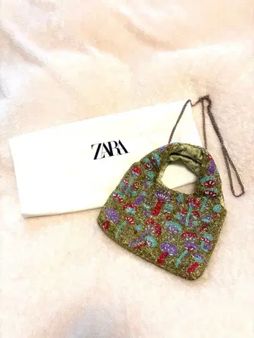 ZARA 자라 매쉬 비즈 체인백 숄더