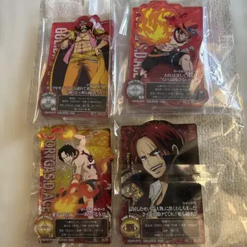 ONE PIECE 홀로그램 SR 카드 4장 세트 제일복권 아크릴 스탠드