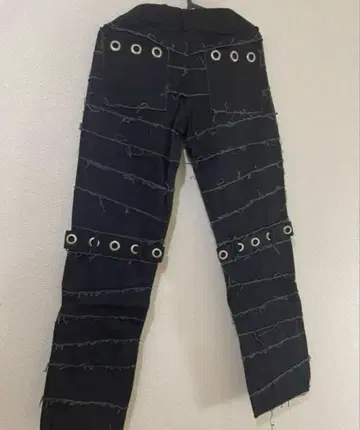 GLP71006 팬츠 블랙 M 데미지 가공