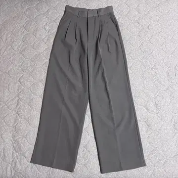 그레이 와이드 팬츠 슬랙스