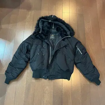 ALPHA 알파 N-2B 플라이트 자켓 올 블랙 S