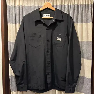 [ 새상품급 ] Schott 블랙 긴팔 셔츠 L 사이즈