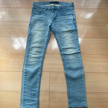 no ID. 노아이디 스키니 데님 라이트 블루 남성용 청바지