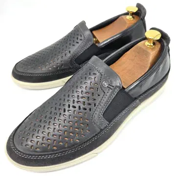 새상품급 에코 ECCO 스니커즈 슬립온 25cm 블랙