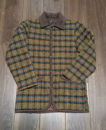 LAVENHAM 체크 무늬 퀼팅 자켓