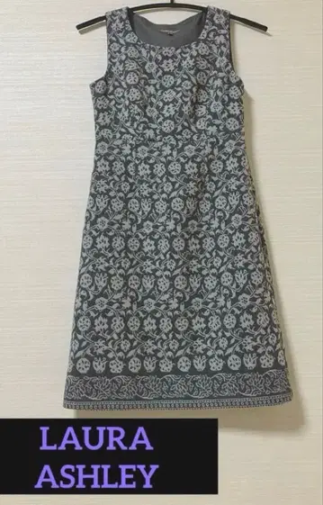 LAURA ASHLEY 플라워 프린트 원피스 그레이