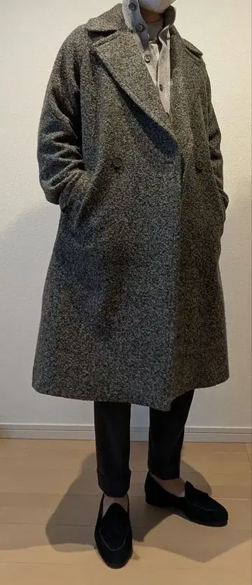 Hevo 이보 BRINDISI 더블 브레스트 코트 체스터 코트