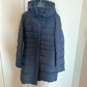 INDIVI 후드 부착 다운 자켓 36 네이비