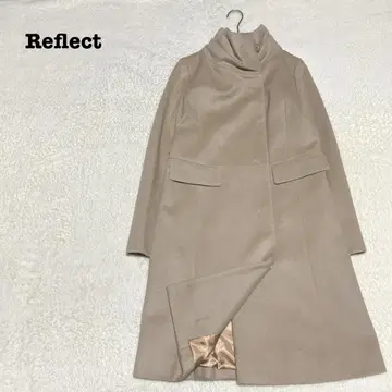 EK3476 [리플렉트] 롱 코트 [7] 스탠드 카라 택 포함 울