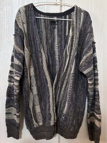 빈티지 미국제 쿠지 니트 3D 니트 가디건 레어