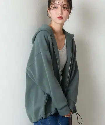 종이상자 맨투맨 풀 집업 후드티