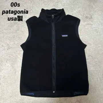 00s usa제 파타고니아 블랙 플리스 베스트 신틸라 안감 메쉬 M